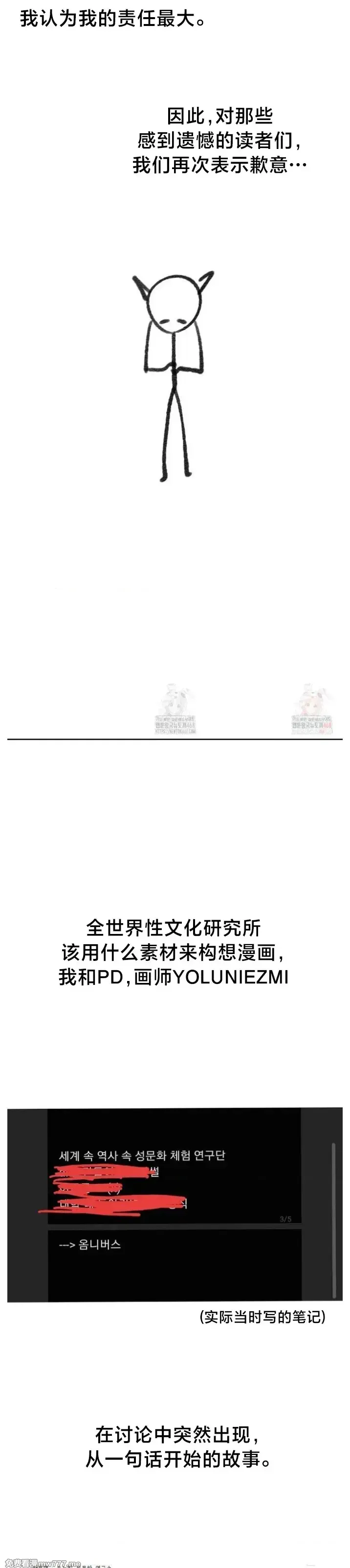 《世界性文化研究所》漫画 后记