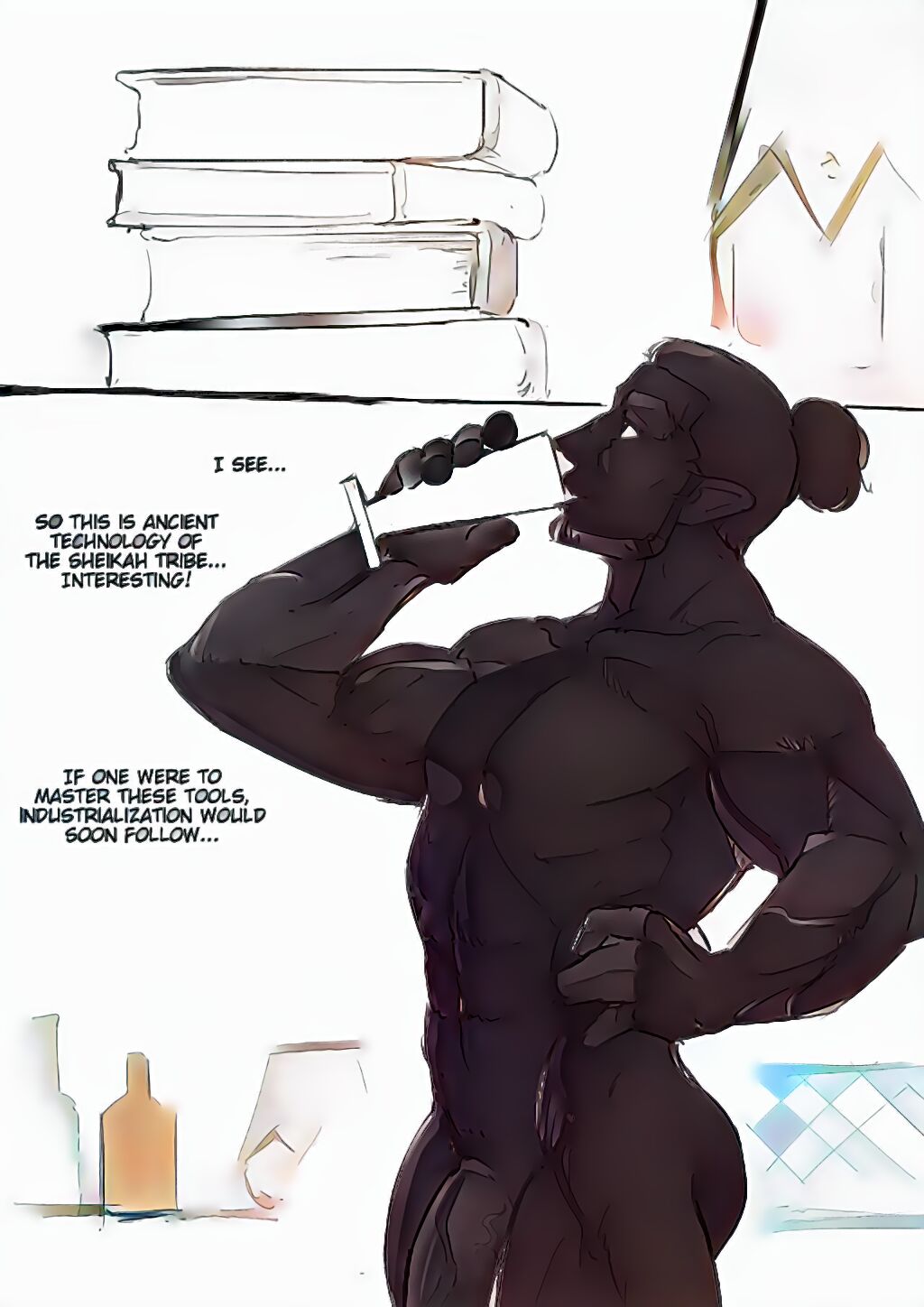 《ゲルドの雄汁 (ゼルダの伝説 ブレス オブ ザ ワイルド)[英訳]》漫画 全彩英訳AI上色