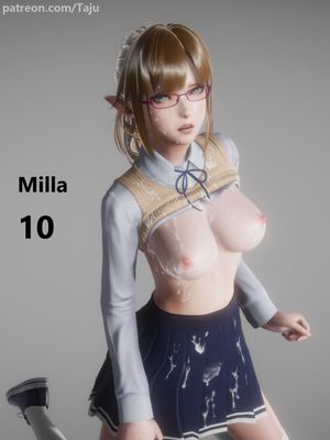 【3D】精灵米拉的街头遭遇（附动态CG） Milla on the street